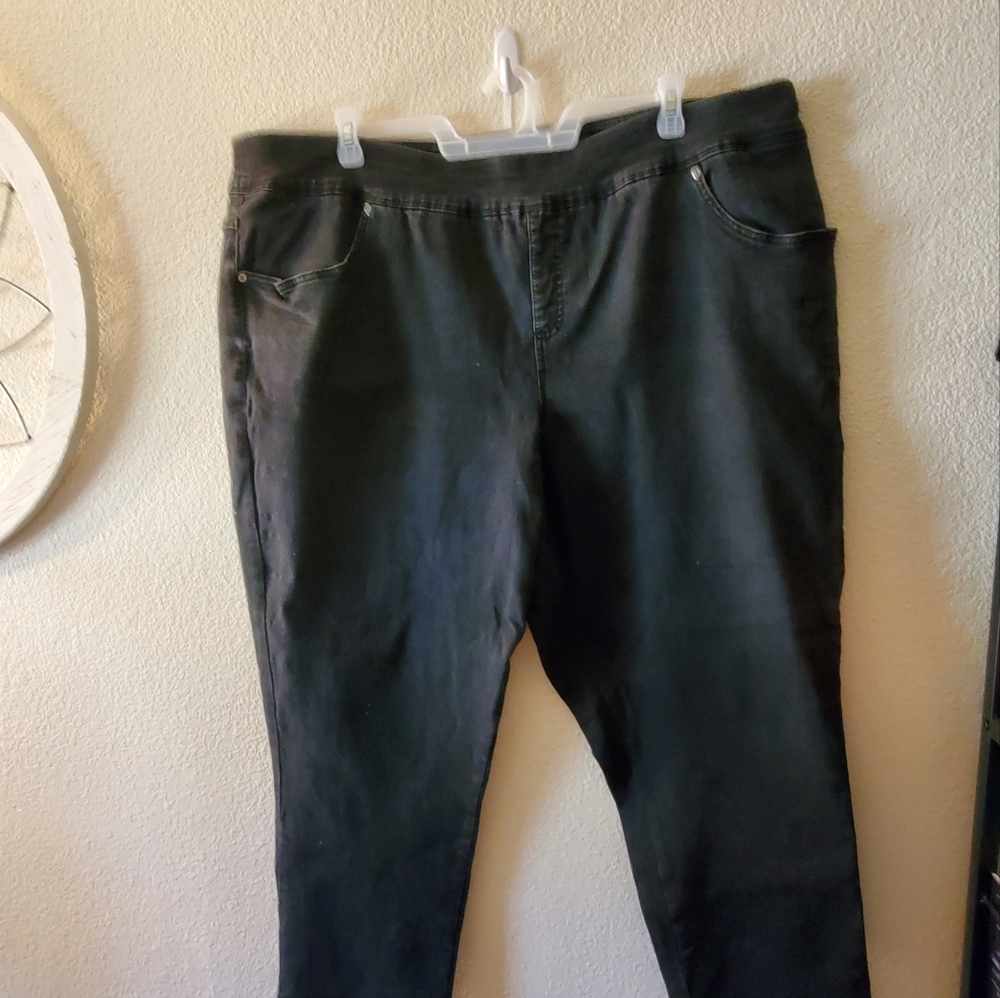 Terra and Sky 3X/24w-26w pull on black jeans